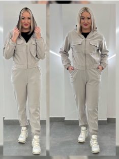 QUEEN vékony szabadidőszett - homokszín