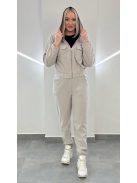 QUEEN vékony szabadidőszett - homokszín