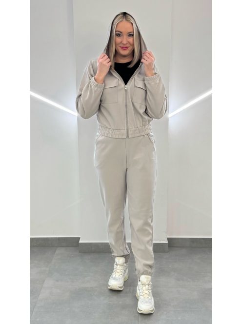 QUEEN vékony szabadidőszett - homokszín