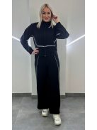 Bőszárú vékony szabadidőszett - fekete