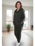 Nagyméretű oldalt csíkos szabadidő (3-6XL) - zöld