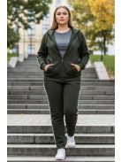 Nagyméretű oldalt csíkos szabadidő (3-6XL) - zöld