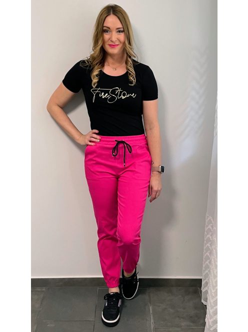 Barbi rugalmas vászonnadrag - magenta