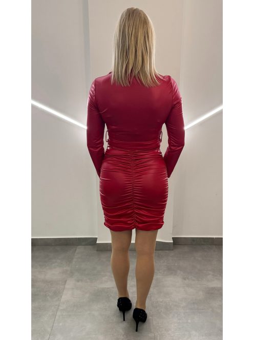 CORA húzott ruha - piros