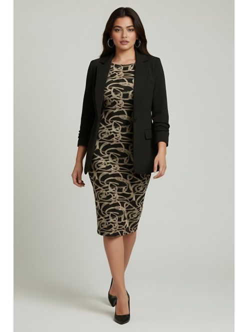 REA nagyméretű ruha (XL-4XL) - bézs/barna