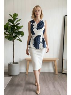 NEW FANTASY muszlin felső - kék virággal