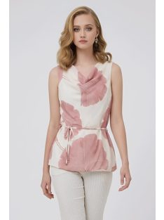NEW FANTASY muszlin felső - pink virággal