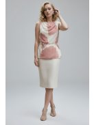 NEW FANTASY muszlin felső - pink virággal