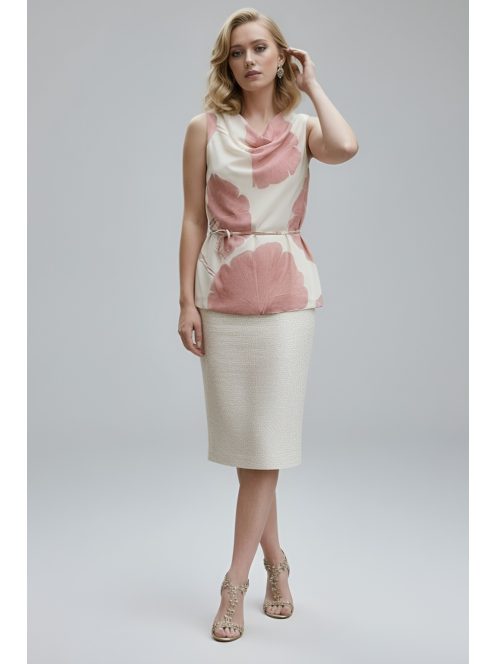 NEW FANTASY muszlin felső - pink virággal