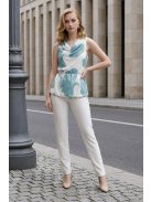 NEW FANTASY muszlin felső - zöld virággal