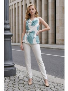 NEW FANTASY muszlin felső - zöld virággal