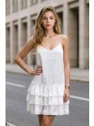 ALISA szatén ruha - fehér 