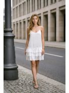 ALISA szatén ruha - fehér 