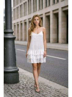 ALISA szatén ruha - fehér 