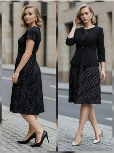 CLARA kétrészes nagyméretű szett (42-50) - fekete/fehér