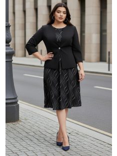 CLARA kétrészes nagyméretű szett (42-50) - fekete/fehér