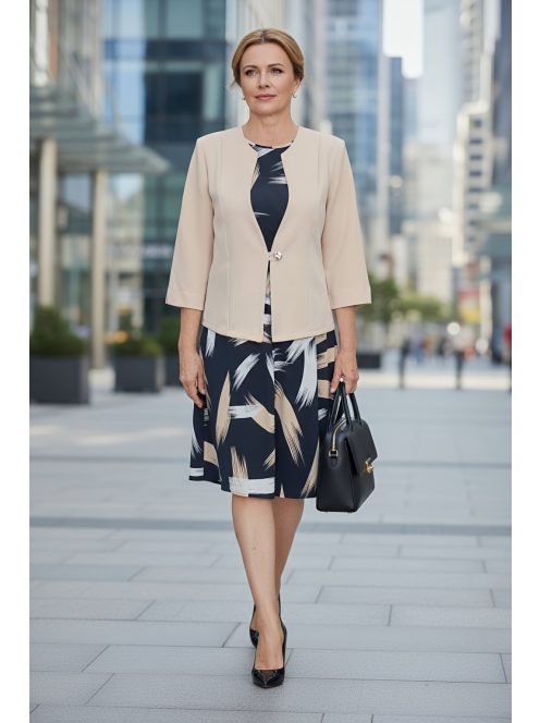 CLARA nagyméretű kétrészes szett (42-50) - bézs