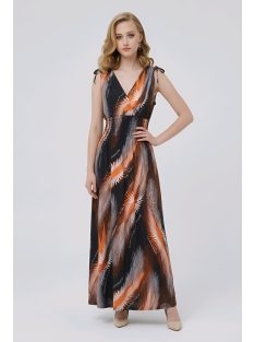 AMINA színes maxiruha - narancs