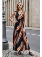 AMINA színes maxiruha - narancs