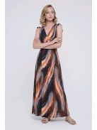 AMINA színes maxiruha - narancs