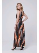 AMINA színes maxiruha - narancs