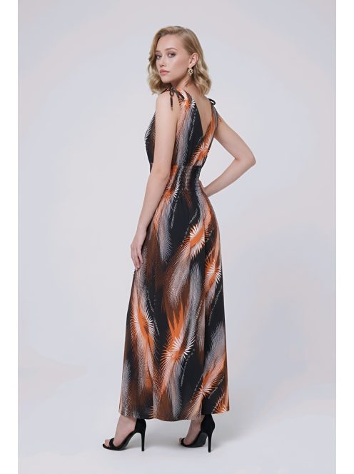 AMINA színes maxiruha - narancs