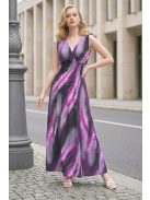 AMINA színes maxiruha - pink/fekete