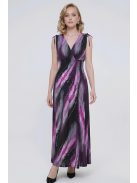 AMINA színes maxiruha - pink/fekete