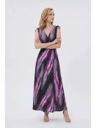 AMINA színes maxiruha - pink/fekete