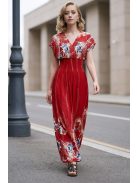 ANNI ejtett vállú maxiruha - piros