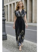 ANNI ejtett vállú maxiruha - fekete