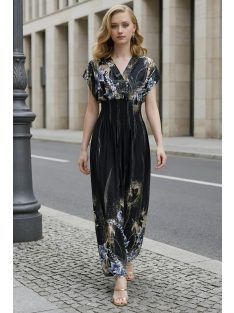 ANNI ejtett vállú maxiruha - fekete