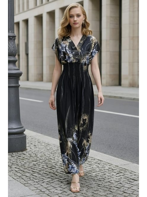 ANNI ejtett vállú maxiruha - fekete