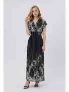 ANNI ejtett vállú maxiruha - fekete
