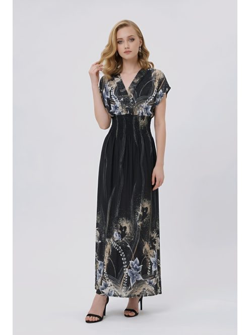 ANNI ejtett vállú maxiruha - fekete