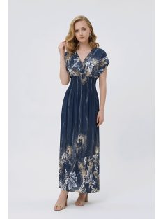 ANNI ejtett vállú maxiruha - sötétkék