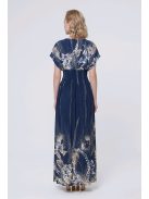 ANNI ejtett vállú maxiruha - sötétkék