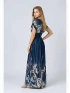 ANNI ejtett vállú maxiruha - sötétkék