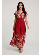 ANNI ejtett vállú maxiruha - piros