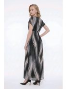 ANNI ejtett vállú maxiruha - bézs/fekete