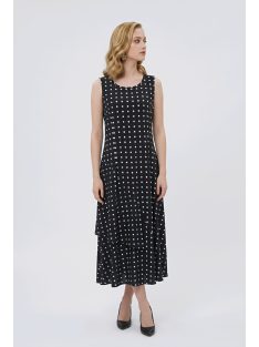 DONA pöttyös ruha - fekete