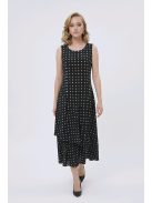 DONA pöttyös ruha - fekete