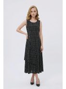 DONA pöttyös ruha - fekete