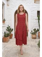 DONA pöttyös ruha - piros