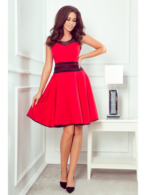 RICA tüllbetétes ruha - piros