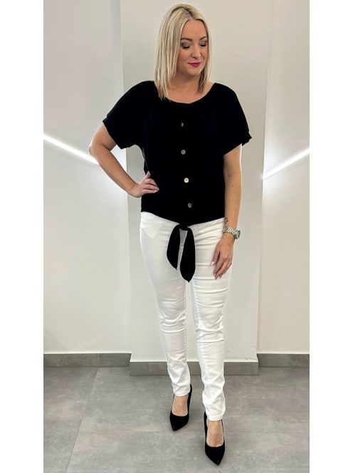 ALBA megkötős blúz - fekete