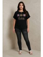 FLORA rövidujjú felső - fekete