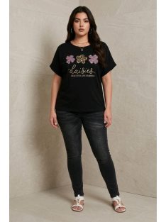 FLORA rövidujjú felső - fekete