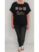 FLORA rövidujjú felső - fekete