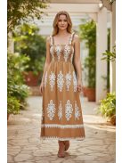 MADLEN vállpántos ruha - barna